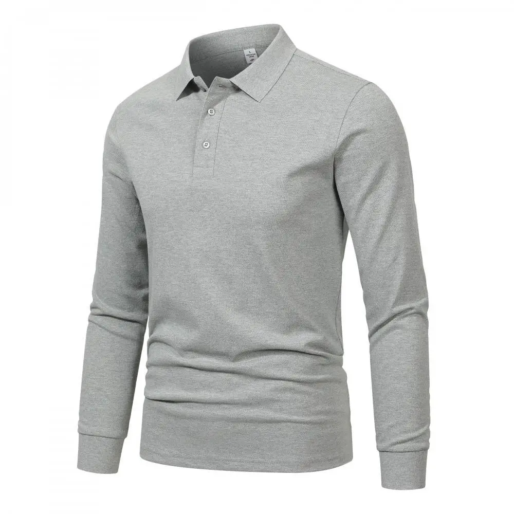 Men Red Polo Shirt with Collar Embroidery — feature 3
