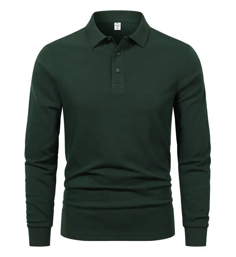 Men Red Polo Shirt with Collar Embroidery - Image 4