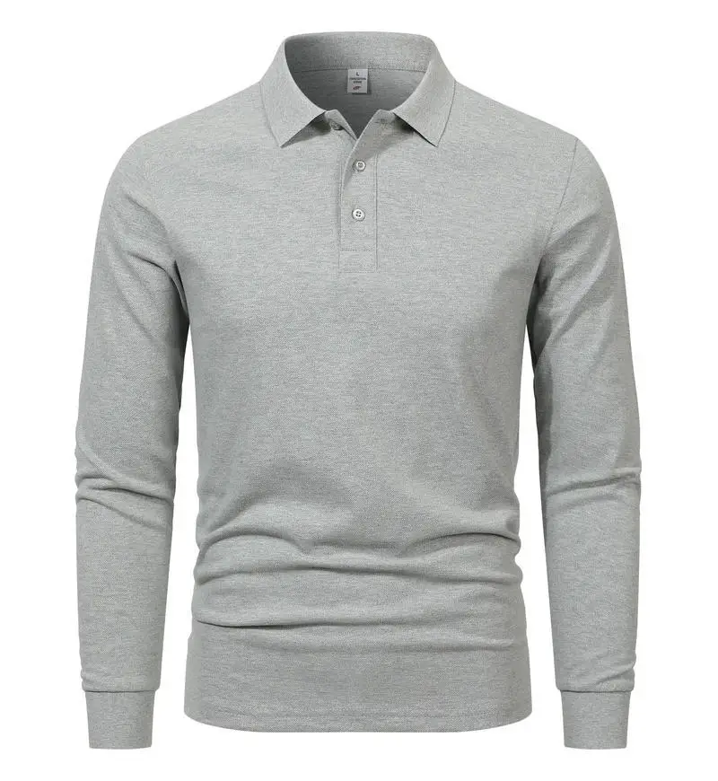 Men Red Polo Shirt with Collar Embroidery - Image 5