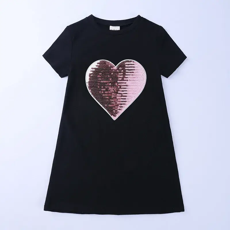 Girls Unicorn Knitted Cotton T-Shirt Grey