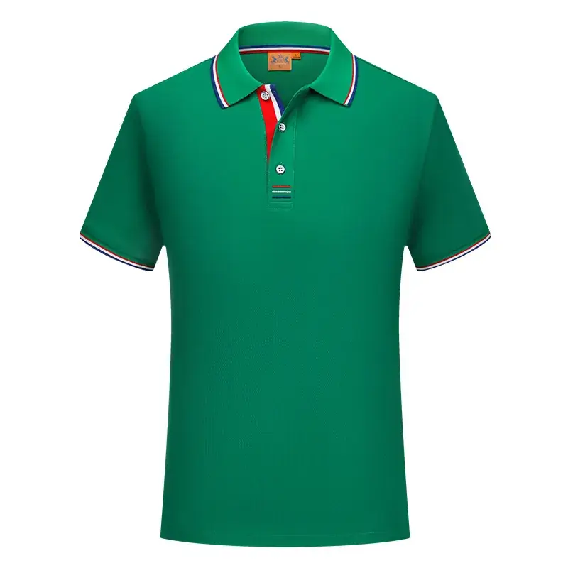 Red Men Polo Shirt Embroidered Blue Fabric - Image 7