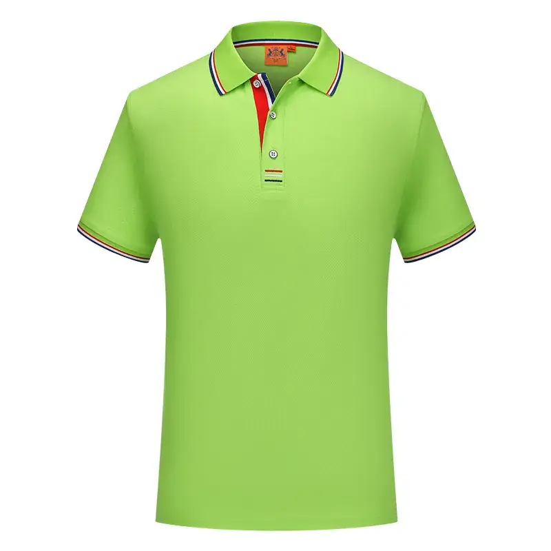 Red Men Polo Shirt Embroidered Blue Fabric - Image 8