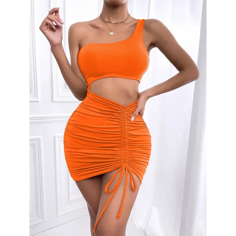 2024 Black Lace-Up Hollow Out Bodycon Dress - Image 7