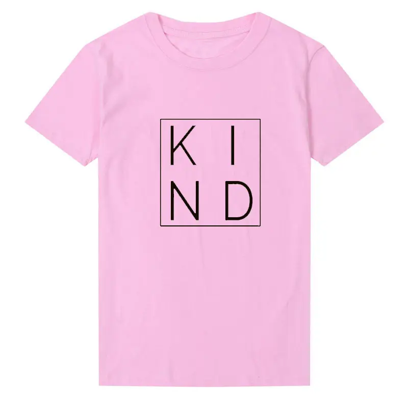 Yellow T-Shirt with "Kind" Print Border Design - Image 4