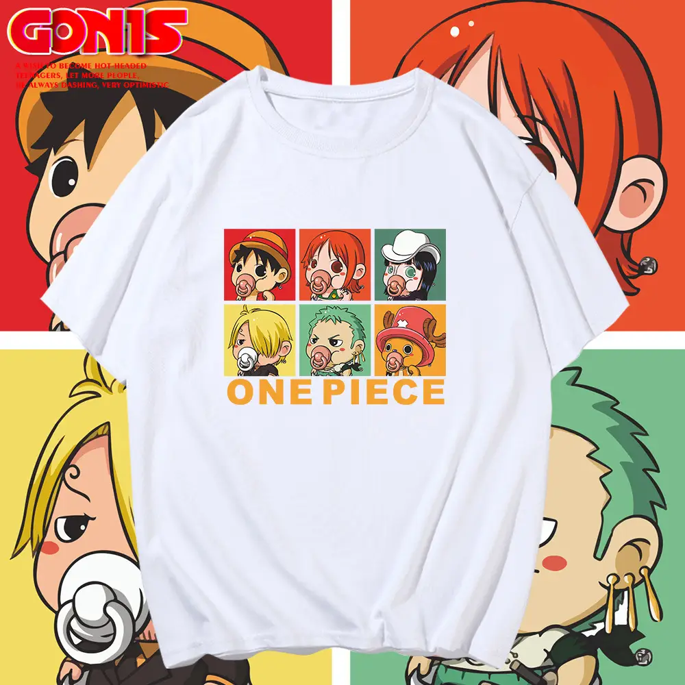 One Piece Anime T-Shirt Green Boys Half Sleeve Summer - Image 7