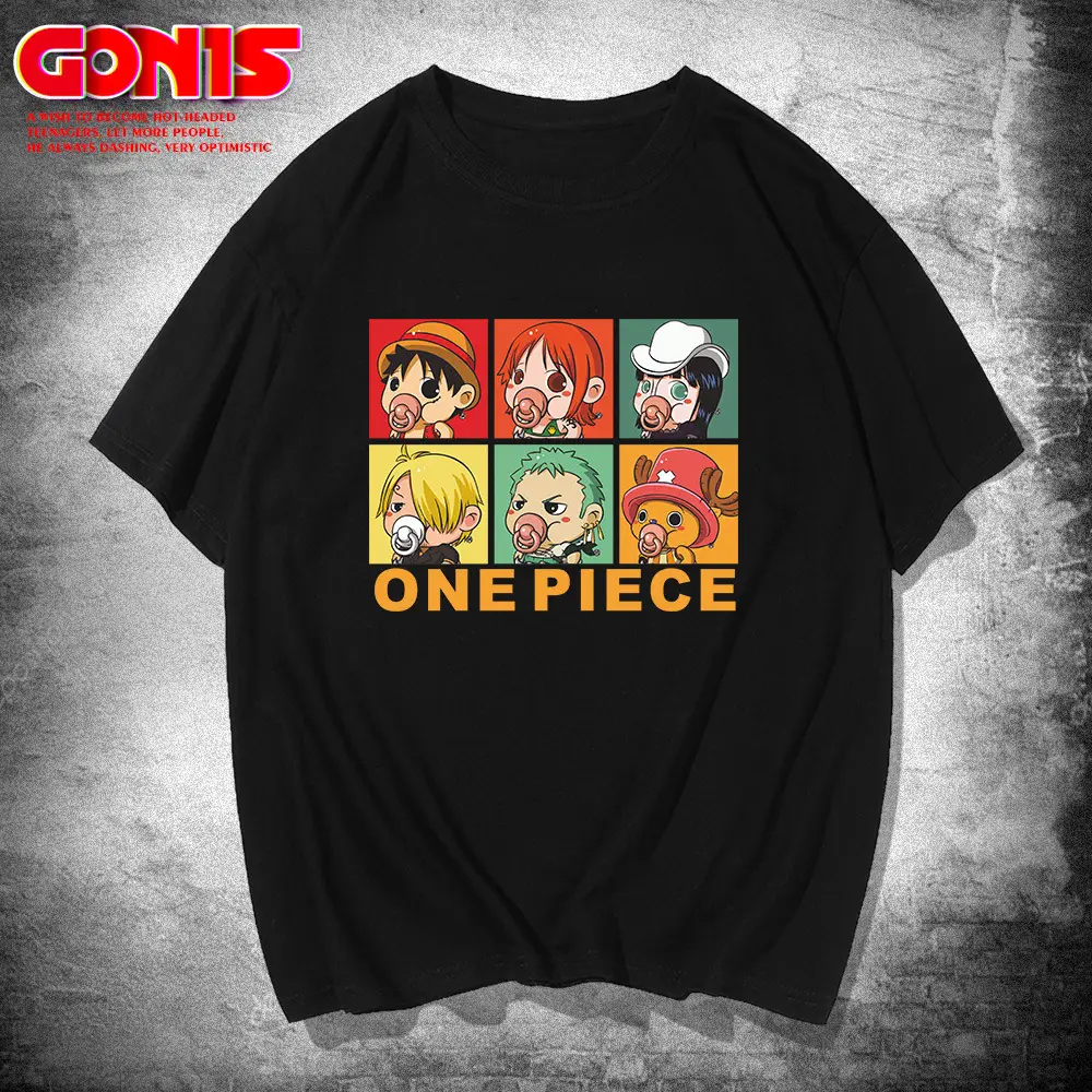 One Piece Anime T-Shirt Green Boys Half Sleeve Summer - Image 8
