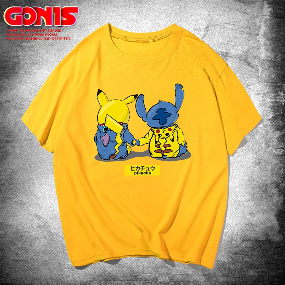 Men Women White Pikachu Long Sleeve T-Shirt Loose Cotton Summer - Image 10