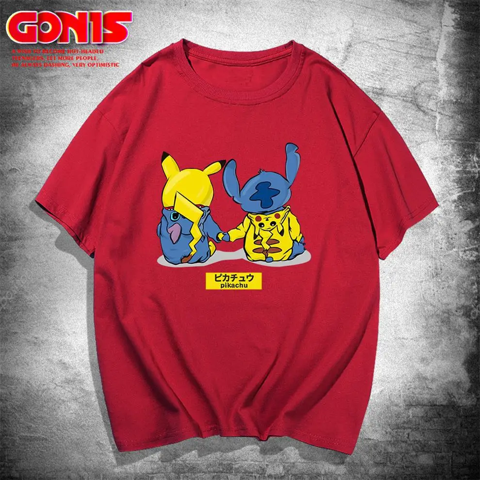 Men Women White Pikachu Long Sleeve T-Shirt Loose Cotton Summer - Image 11