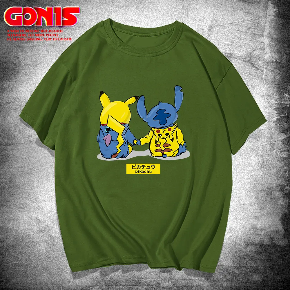 Men Women White Pikachu Long Sleeve T-Shirt Loose Cotton Summer - Image 6