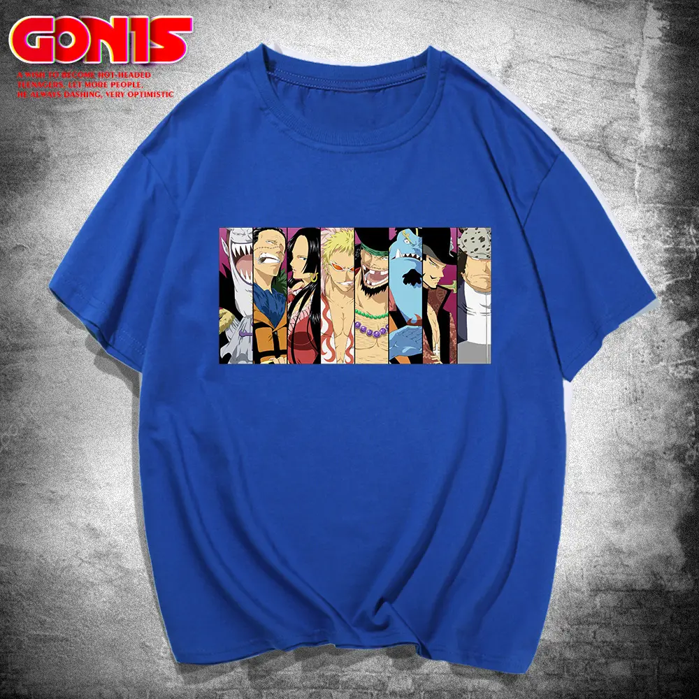 Blue One Piece Anime Print T-Shirt for Teenagers - Image 11