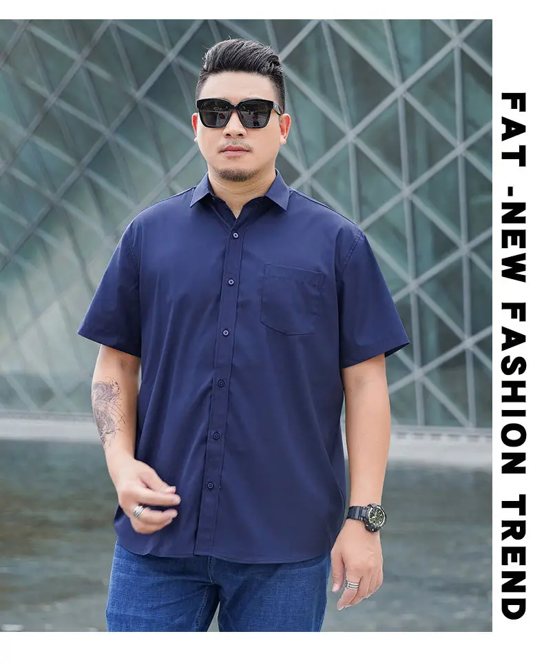 Men's White Short Sleeve Business Casual Shirt — feature 19