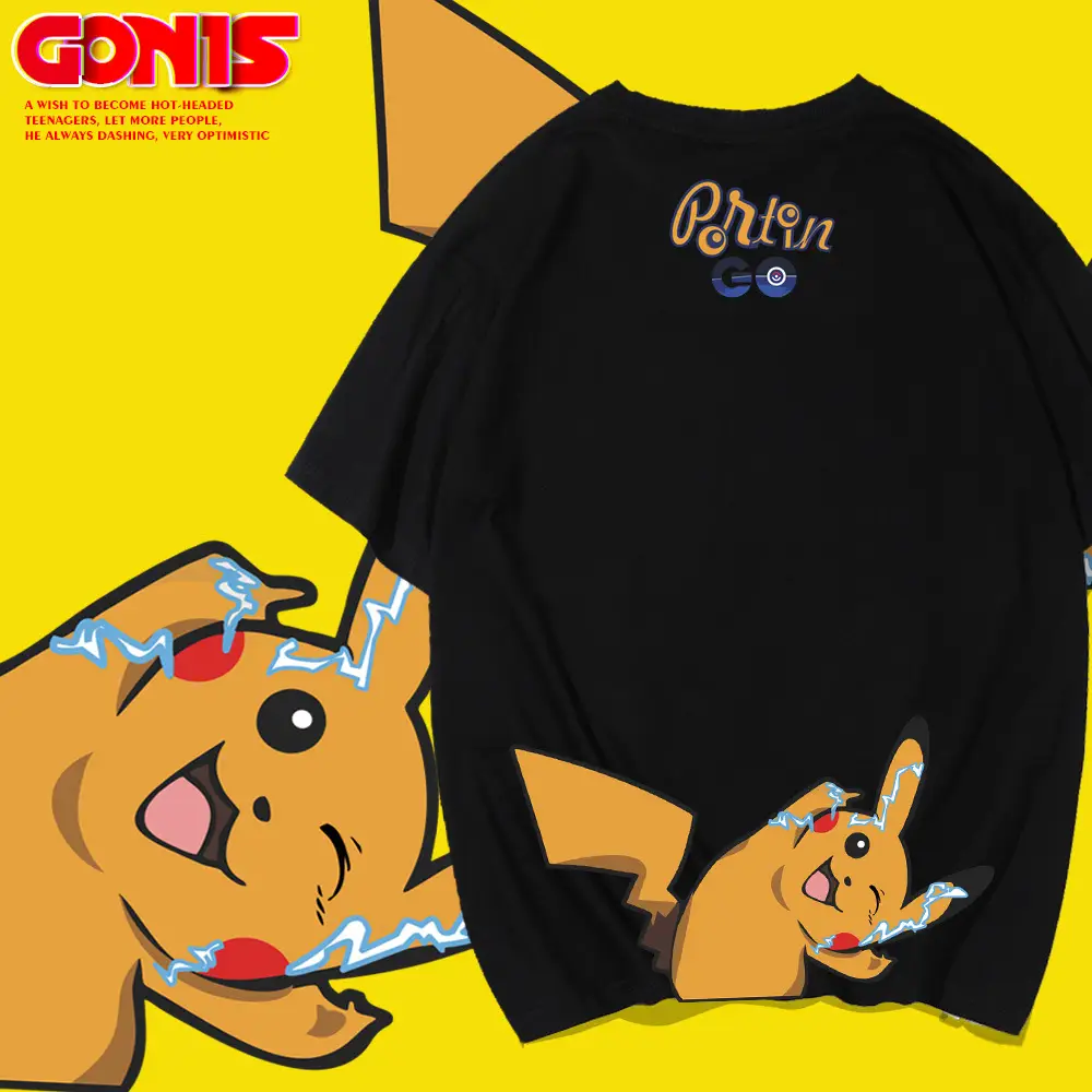 Pokemon Pikachu Green T-Shirt Short Sleeve - Image 8