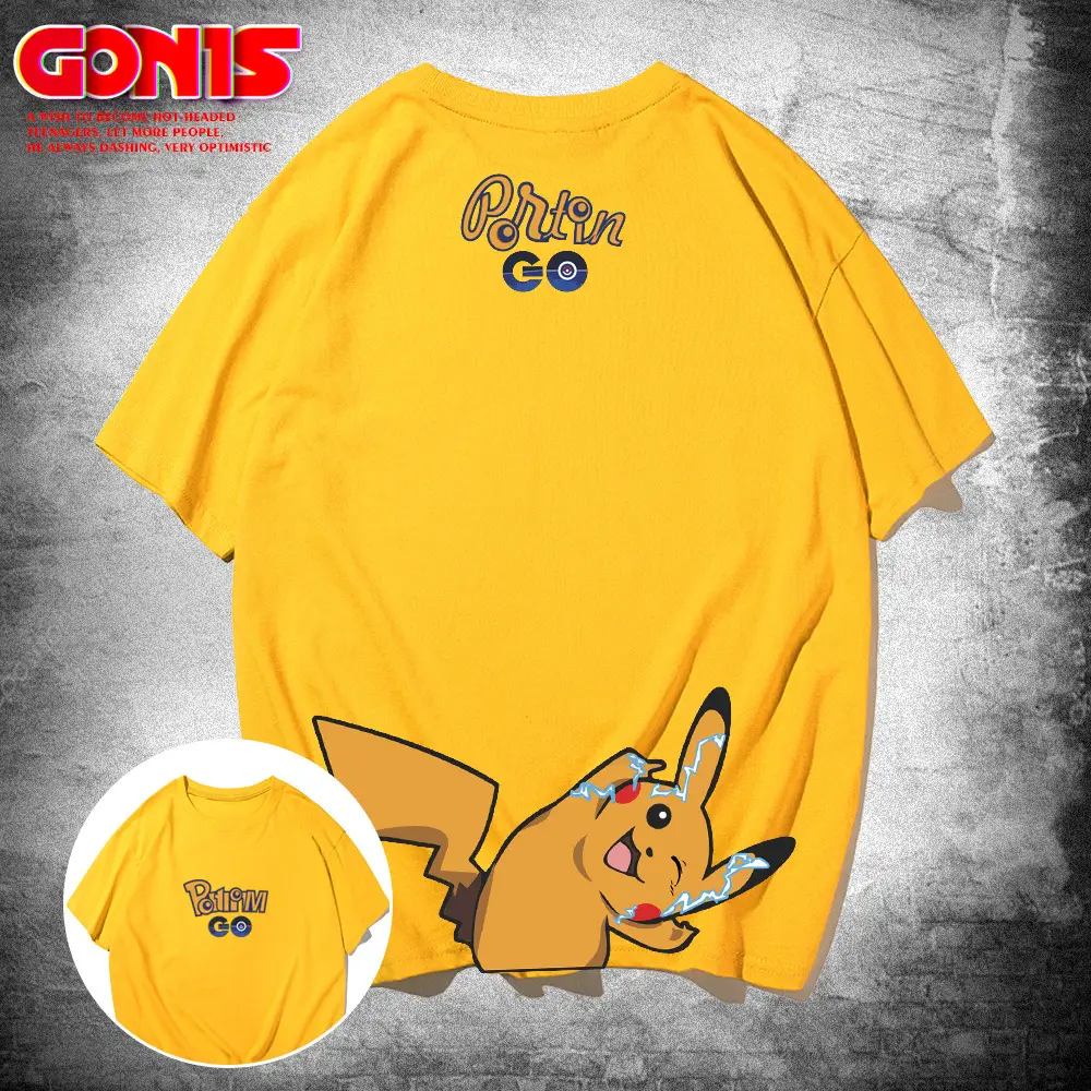 Pokemon Pikachu Green T-Shirt Short Sleeve - Image 3