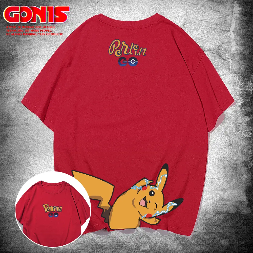Pokemon Pikachu Green T-Shirt Short Sleeve - Image 4