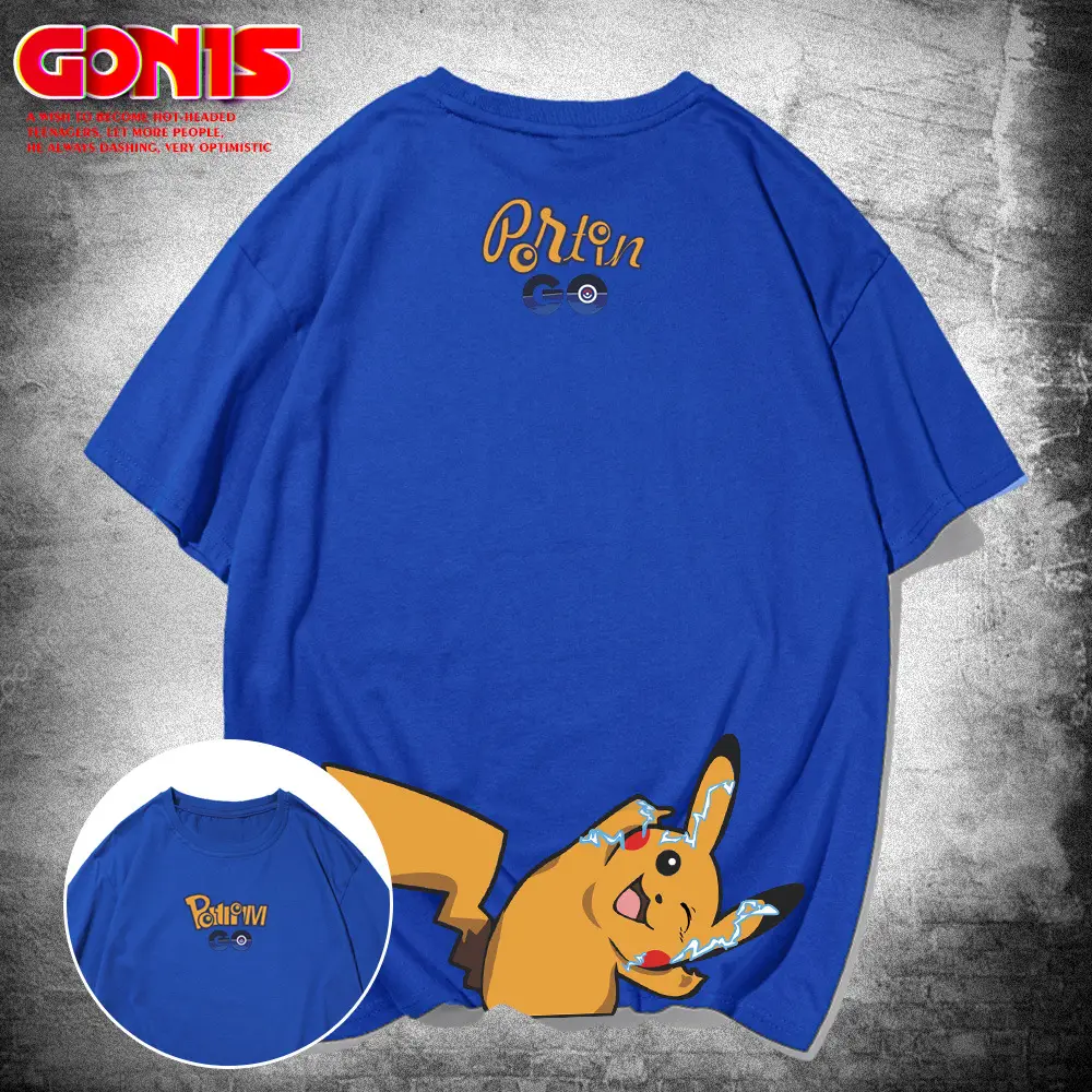 Pokemon Pikachu Green T-Shirt Short Sleeve - Image 5