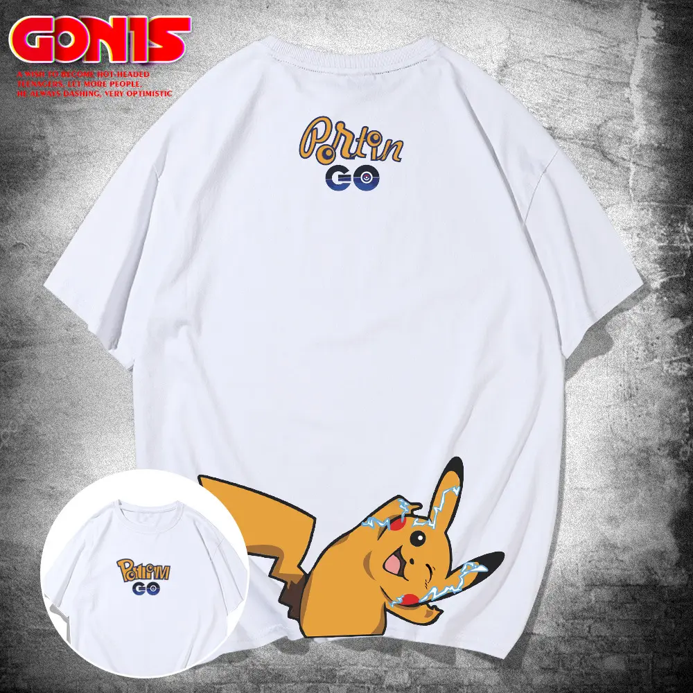 Pokemon Pikachu Green T-Shirt Short Sleeve - Image 2