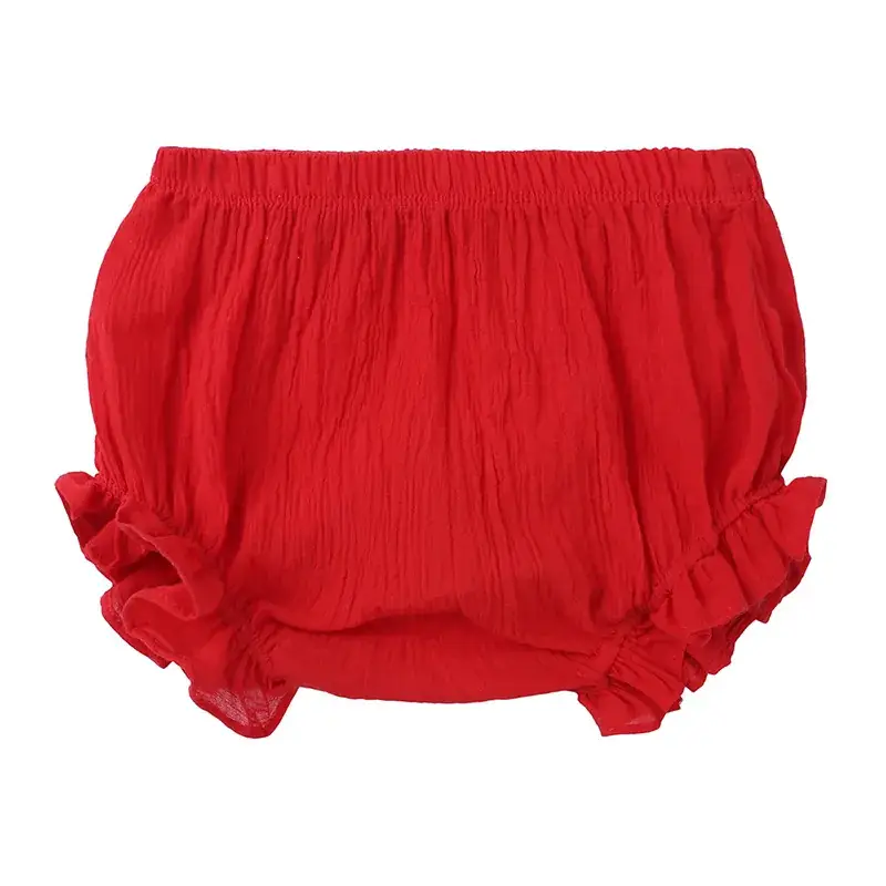 Red Triangle Pants for Baby Girls Summer Casual Shorts - Image 4