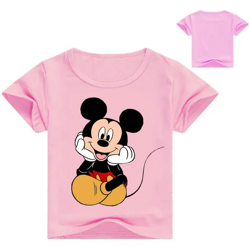 2020 Mickey Mouse Short Sleeve T-Shirt White Blue Kids - Image 12