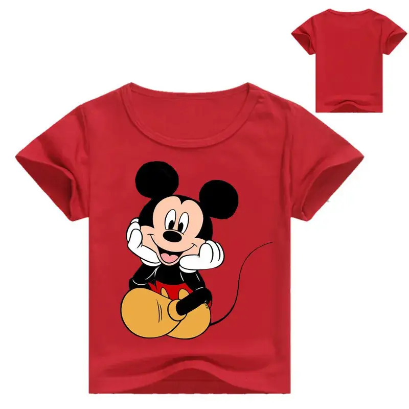 2020 Mickey Mouse Short Sleeve T-Shirt White Blue Kids - Image 13