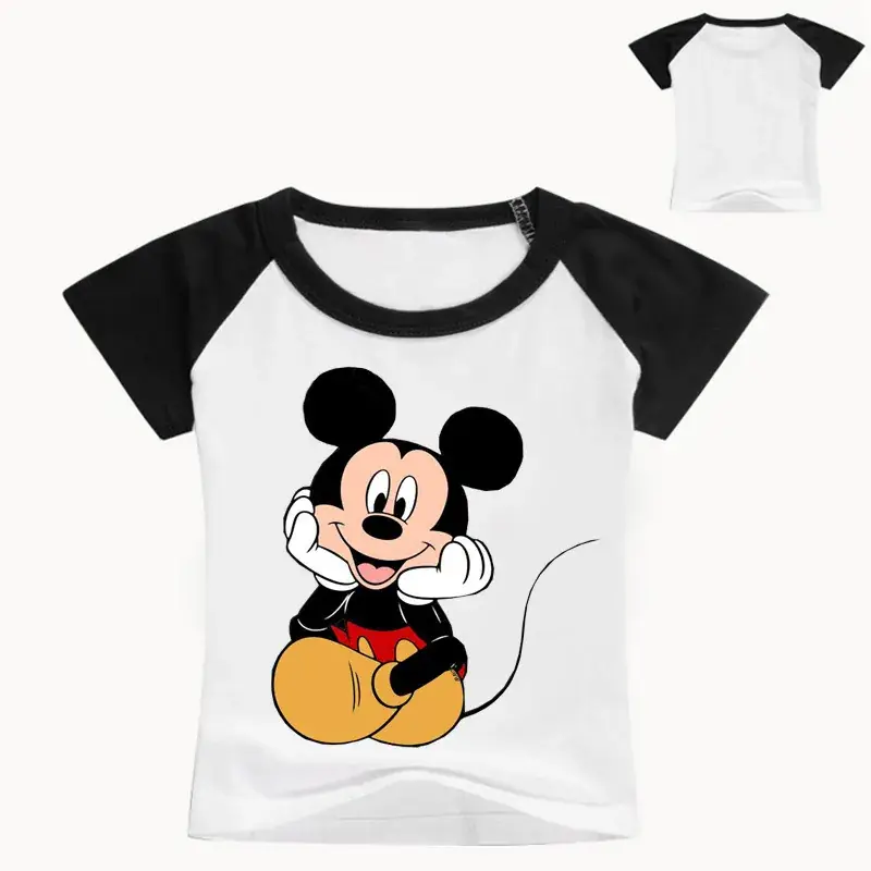 2020 Mickey Mouse Short Sleeve T-Shirt White Blue Kids - Image 14