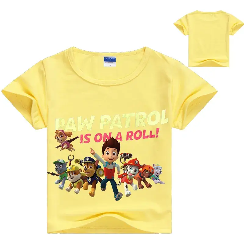 Blue Paw Patrol T-Shirt for Kids Round Neck Cartoon Print — feature 5