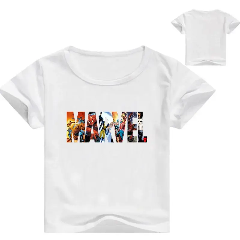 Children's Printed T-Shirt Set White Blue Short Sleeve — feature 11