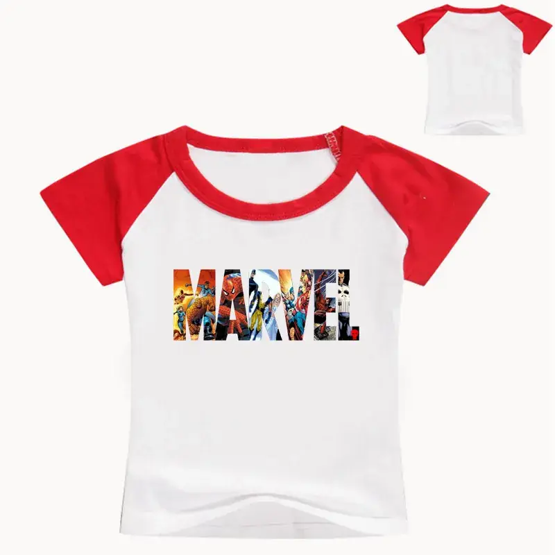Children's Printed T-Shirt Set White Blue Short Sleeve — feature 6