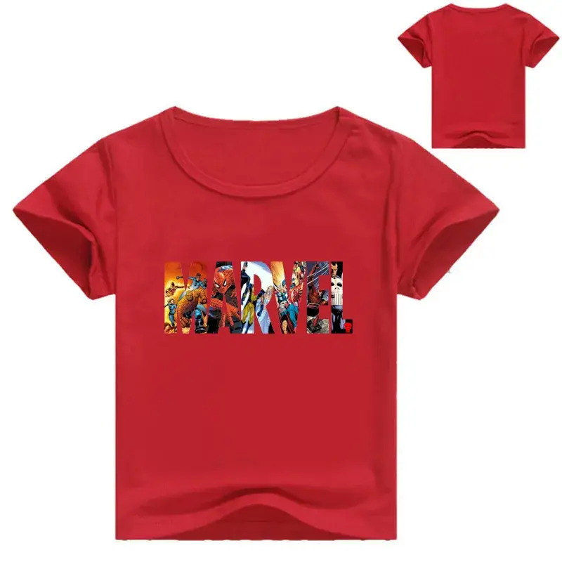 Children's Printed T-Shirt Set White Blue Short Sleeve - Image 4