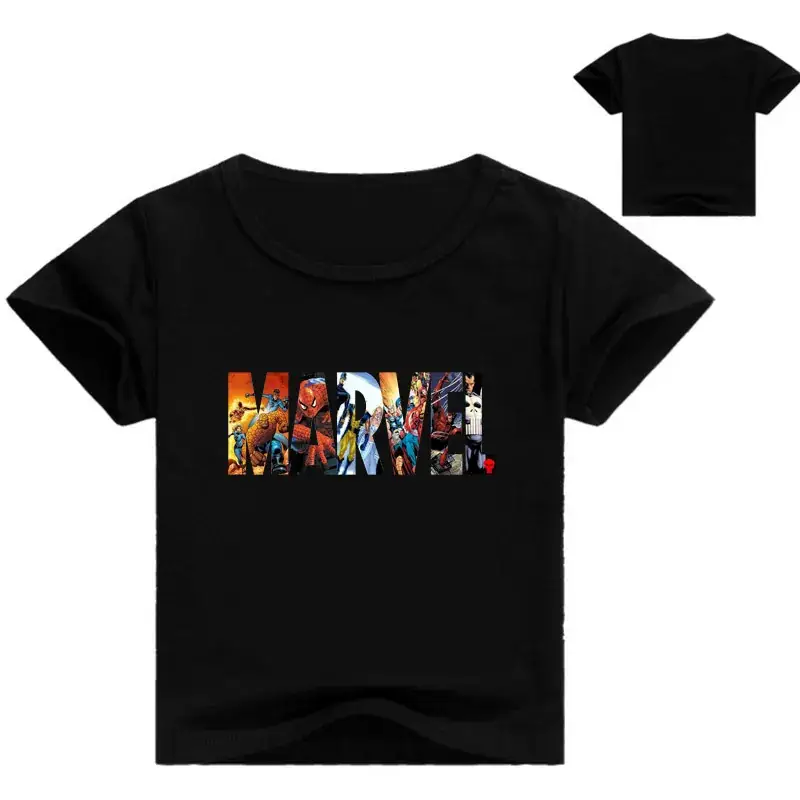 Children's Printed T-Shirt Set White Blue Short Sleeve - Image 6
