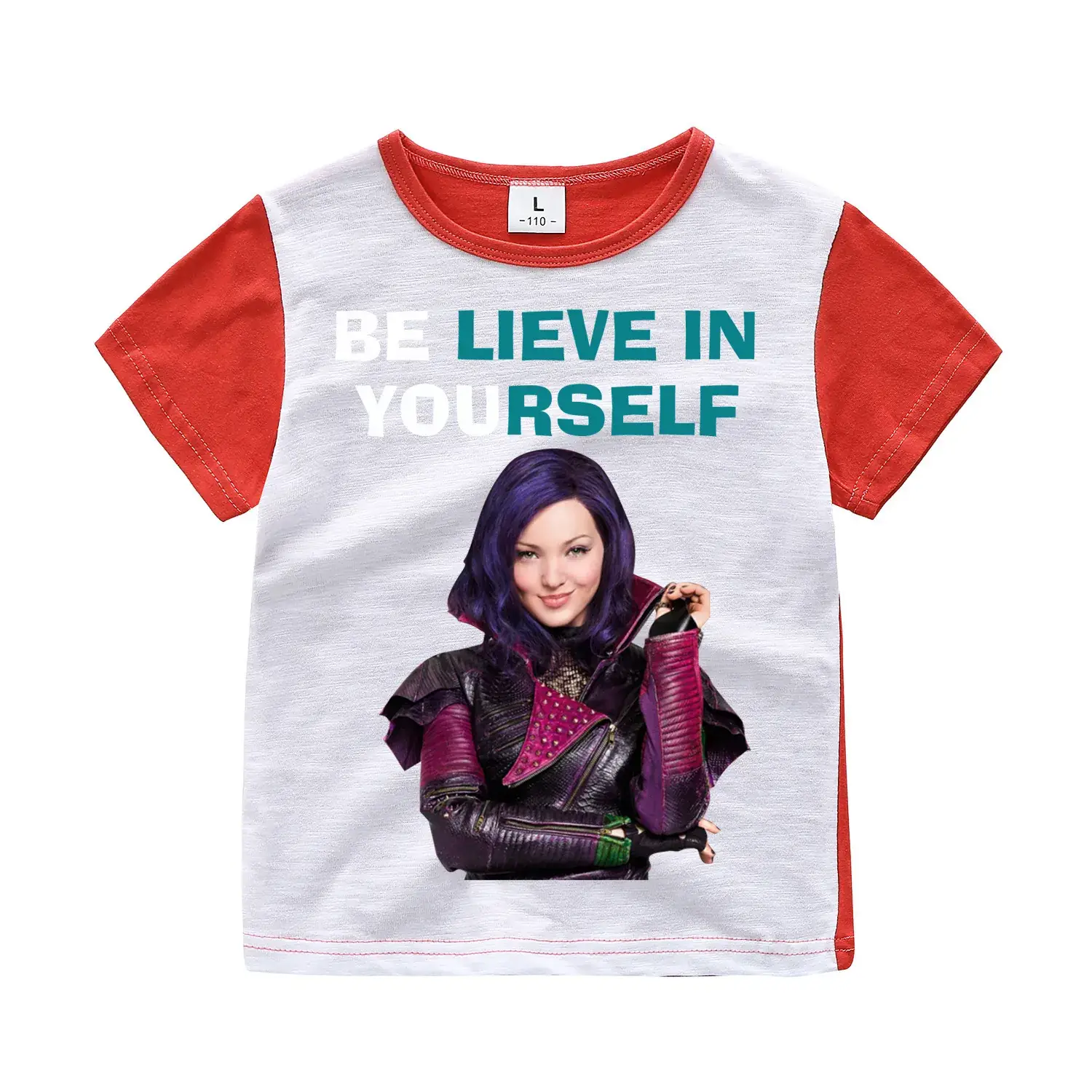 Girls Cartoon T-Shirt White Blue Short Sleeve Summer Wear - Image 8