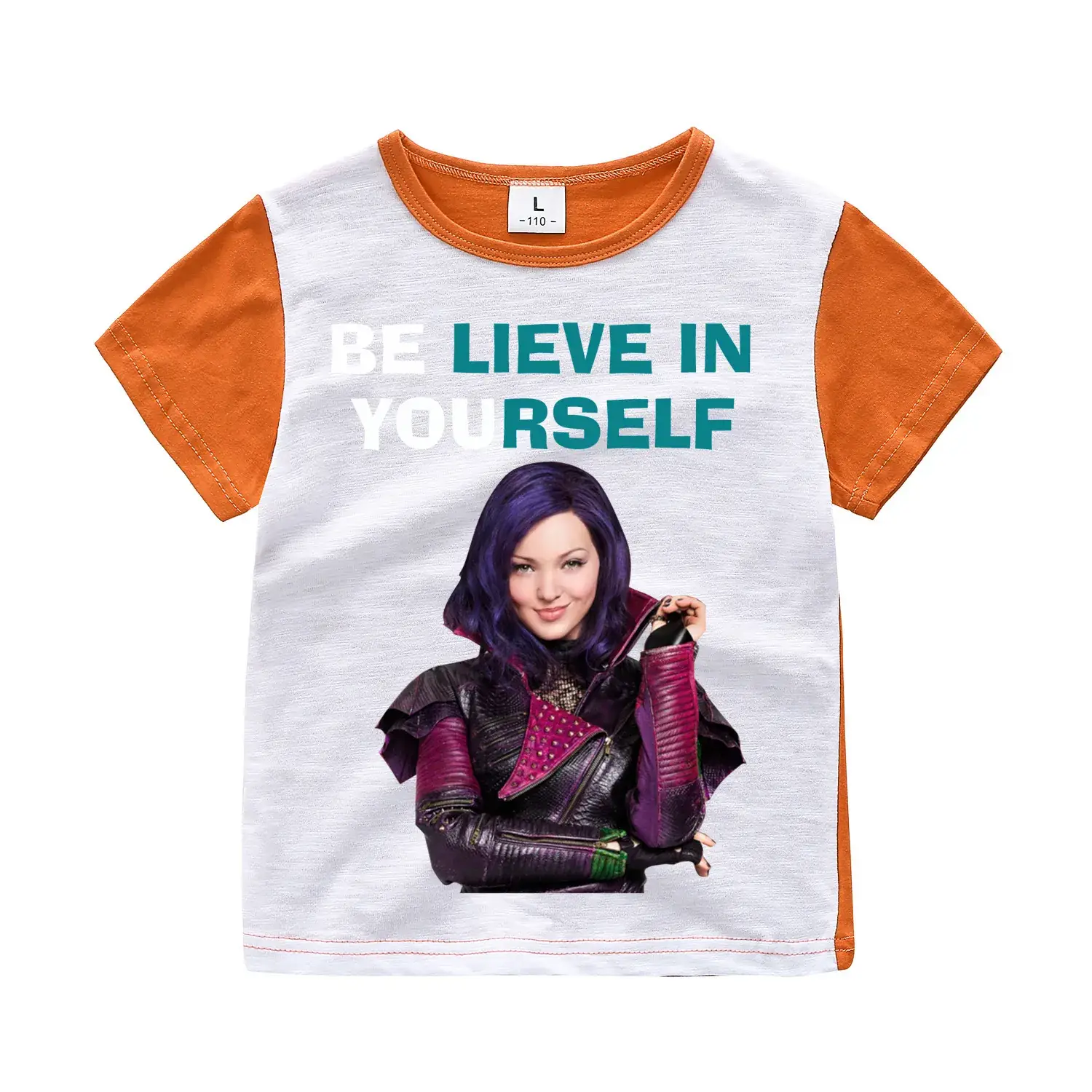 Girls Cartoon T-Shirt White Blue Short Sleeve Summer Wear - Image 9