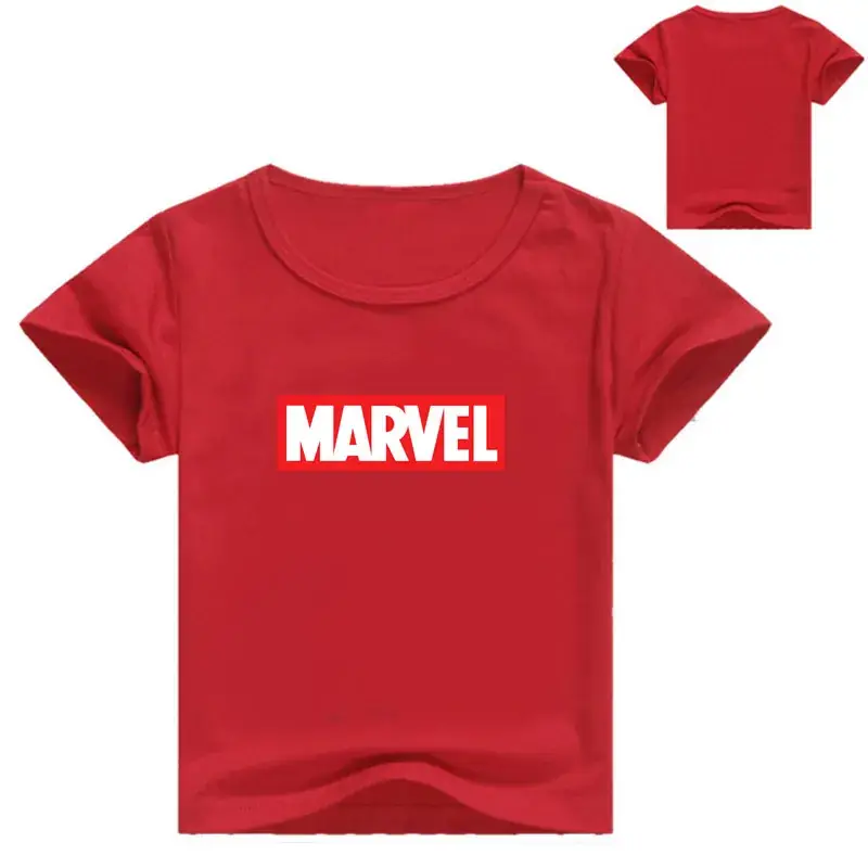 Marvel Printed Kids T-Shirt White Blue Short Sleeve - Image 14