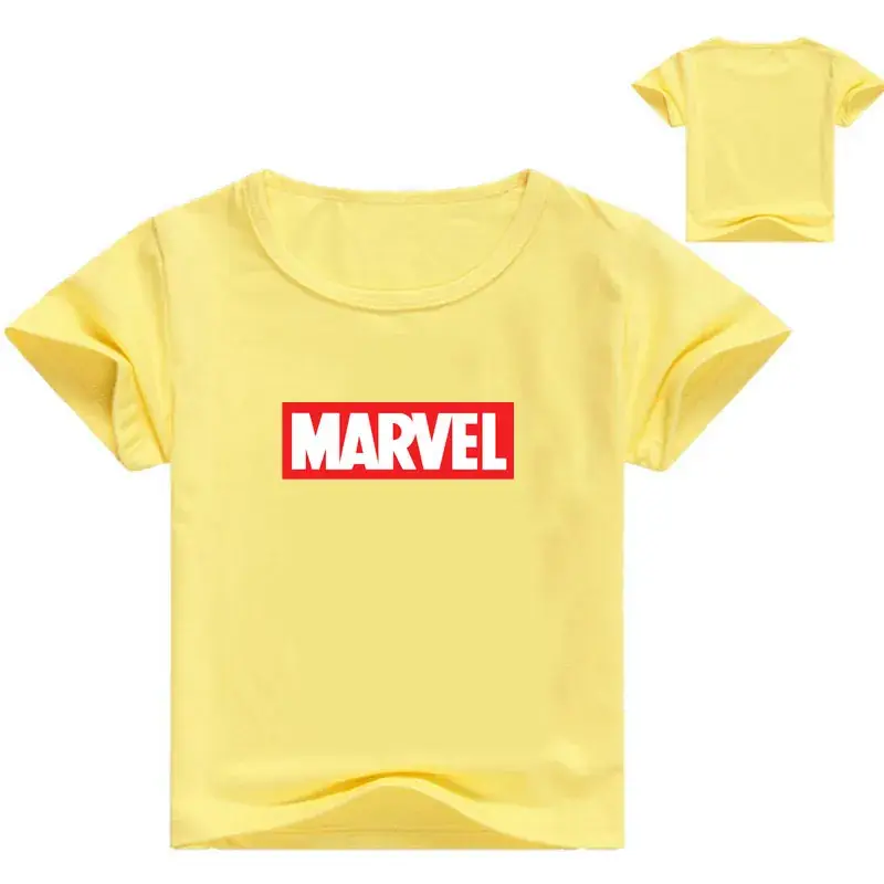 Marvel Printed Kids T-Shirt White Blue Short Sleeve - Image 15