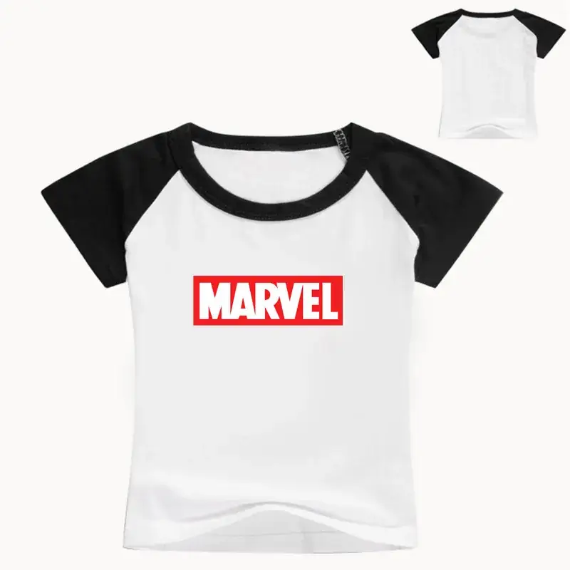 Marvel Printed Kids T-Shirt White Blue Short Sleeve - Image 11