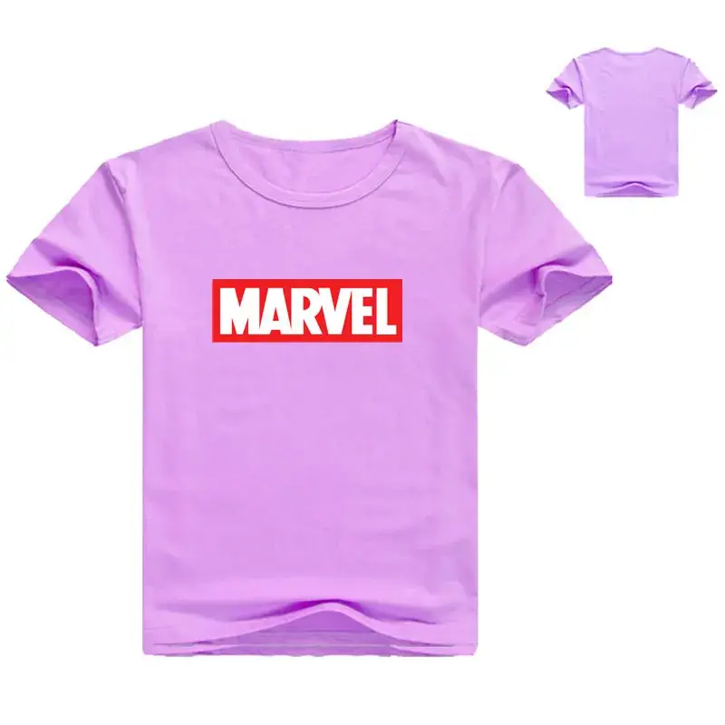 Marvel Printed Kids T-Shirt White Blue Short Sleeve - Image 5