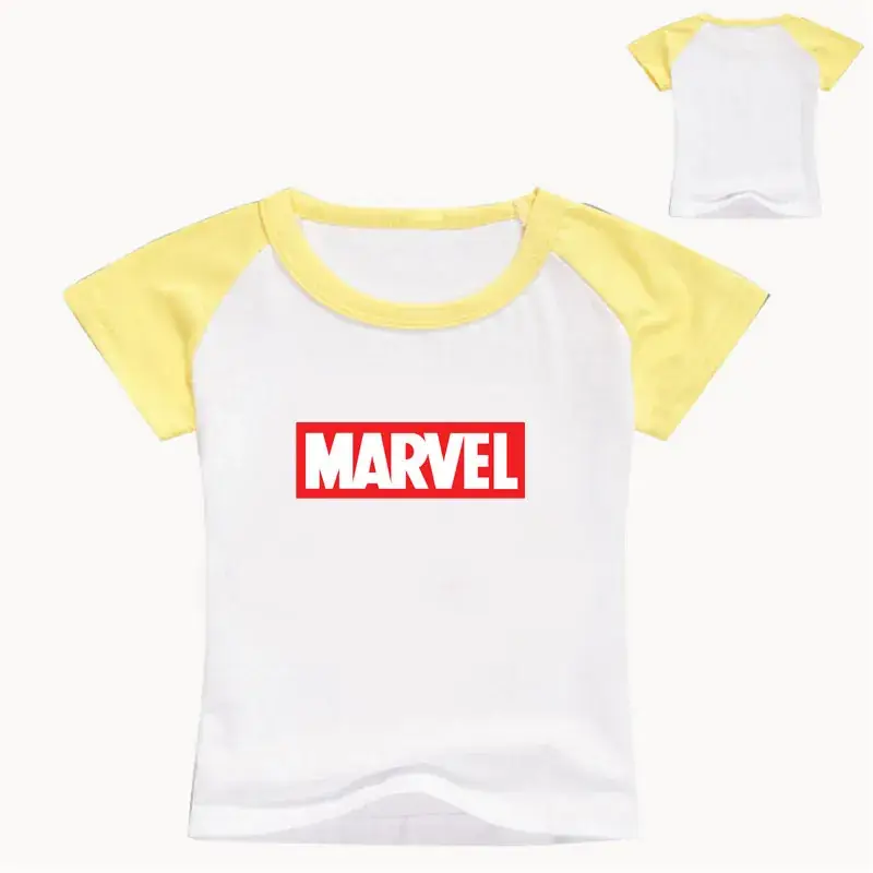 Marvel Printed Kids T-Shirt White Blue Short Sleeve - Image 9