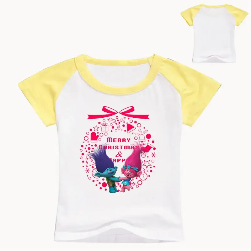Children's Cartoon T-Shirt White Blue M444