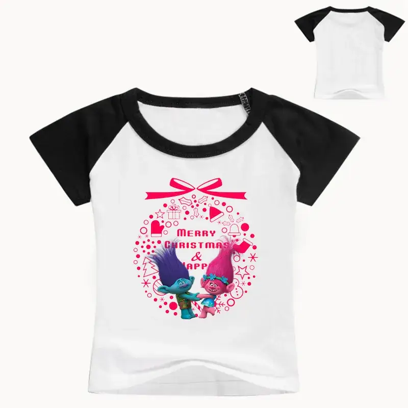 Children's Cartoon T-Shirt White Blue M444