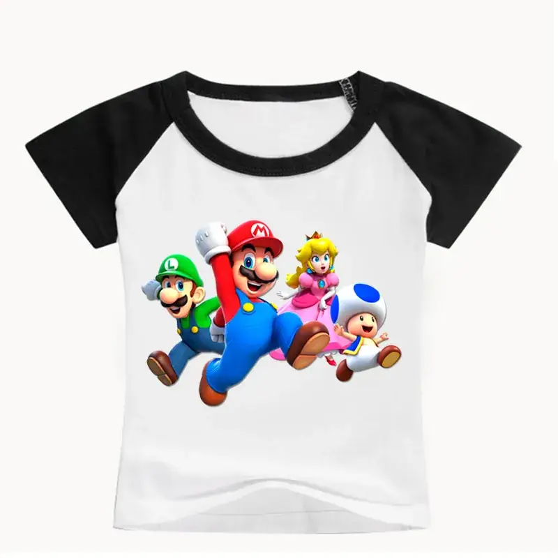 Red Mario & Luigi Super Mario T-Shirt for Boys Girls - Image 11