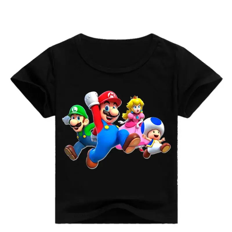 Red Mario & Luigi Super Mario T-Shirt for Boys Girls - Image 6