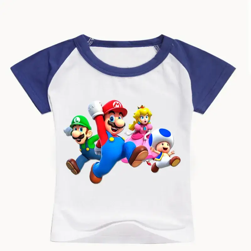 Red Mario & Luigi Super Mario T-Shirt for Boys Girls - Image 9