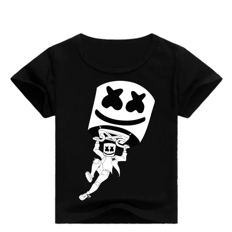 Men Women Cartoon Print T-Shirt White Black 0331 - Image 6