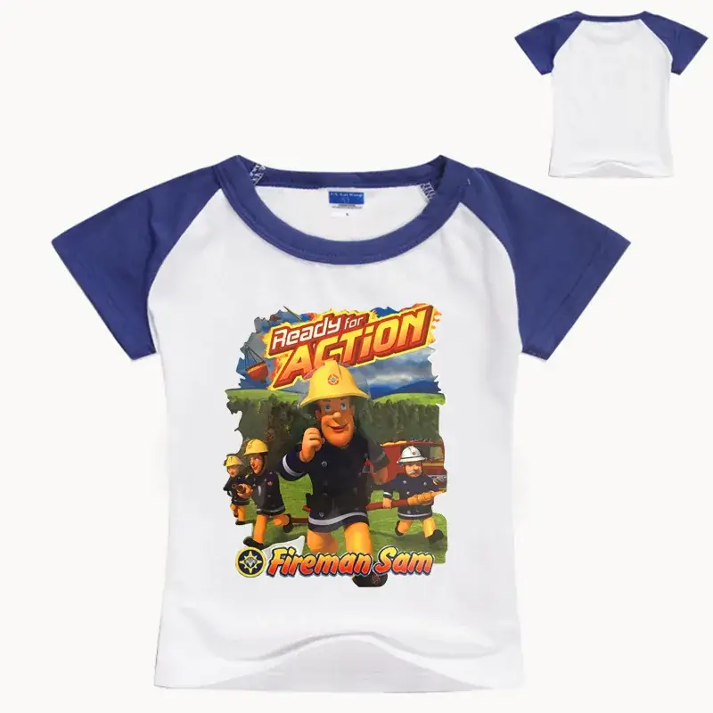 Children's Cartoon T-Shirt White Black 7156 - Image 6