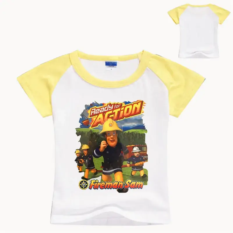 Children's Cartoon T-Shirt White Black 7156 - Image 8