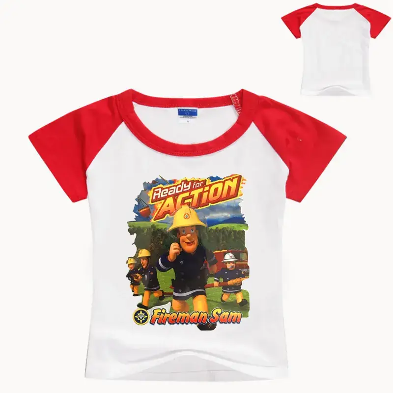 Children's Cartoon T-Shirt White Black 7156 - Image 2