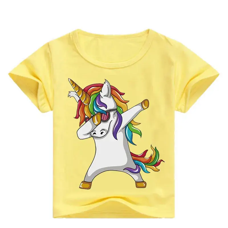 Red Unicorn Graphic T-Shirt for Kids - Image 3