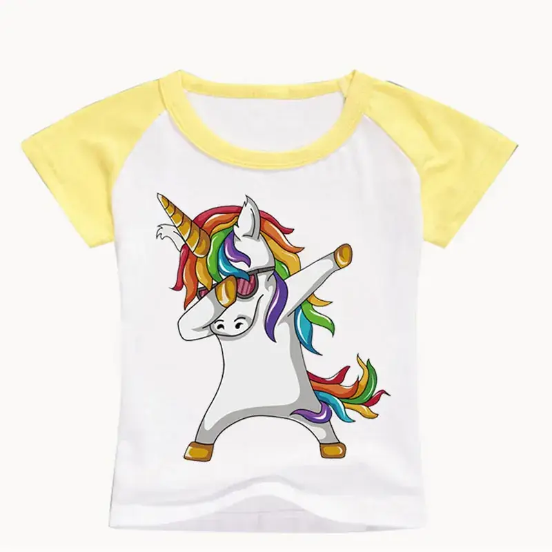 Red Unicorn Graphic T-Shirt for Kids — feature 11