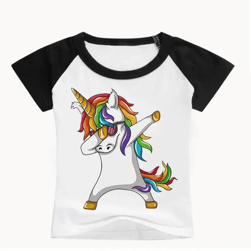 Red Unicorn Graphic T-Shirt for Kids - Image 11