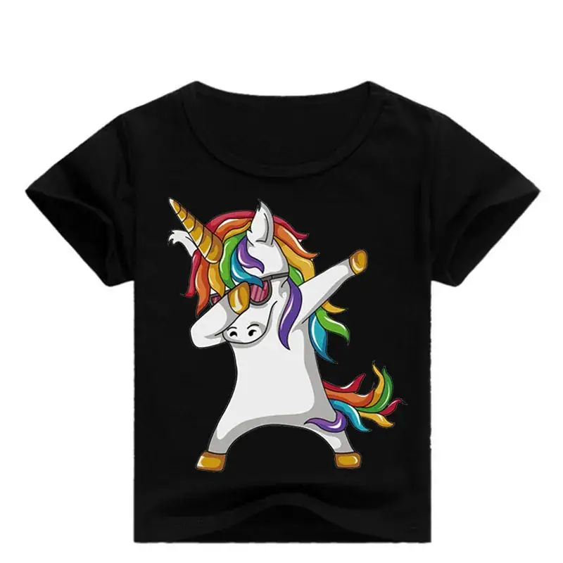 Red Unicorn Graphic T-Shirt for Kids - Image 6
