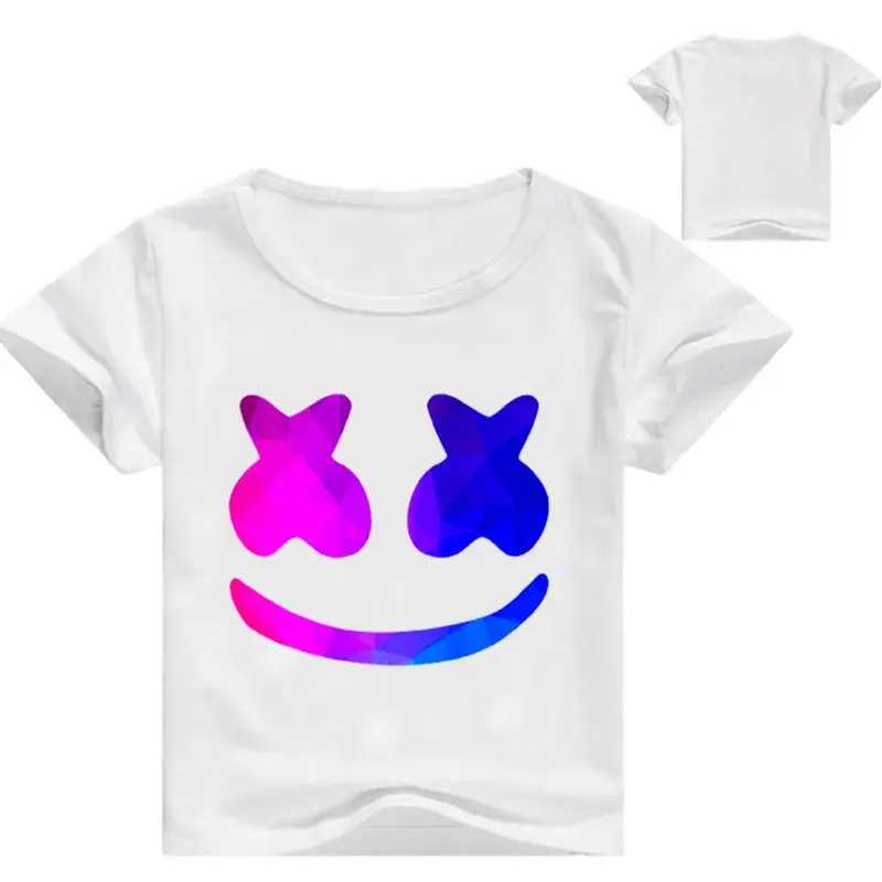 Pink Printed T-Shirt for Girls with Smile Design — feature 2